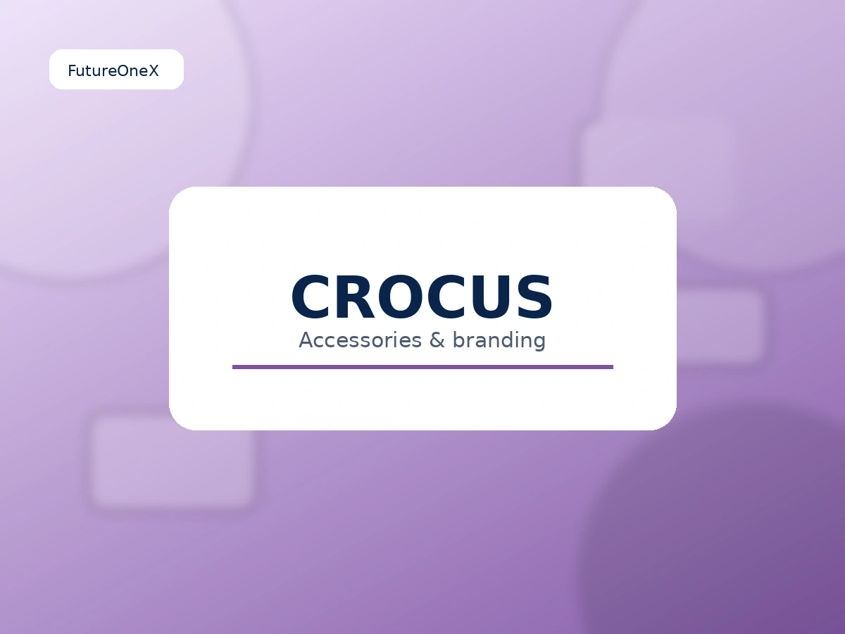 CROCUS illustrative brand mockup