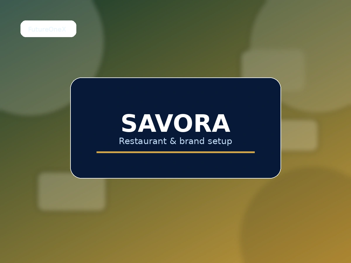 SAVORA illustrative brand mockup