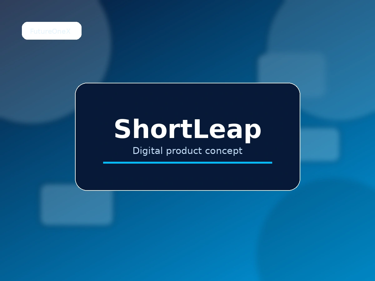 ShortLeap illustrative brand mockup